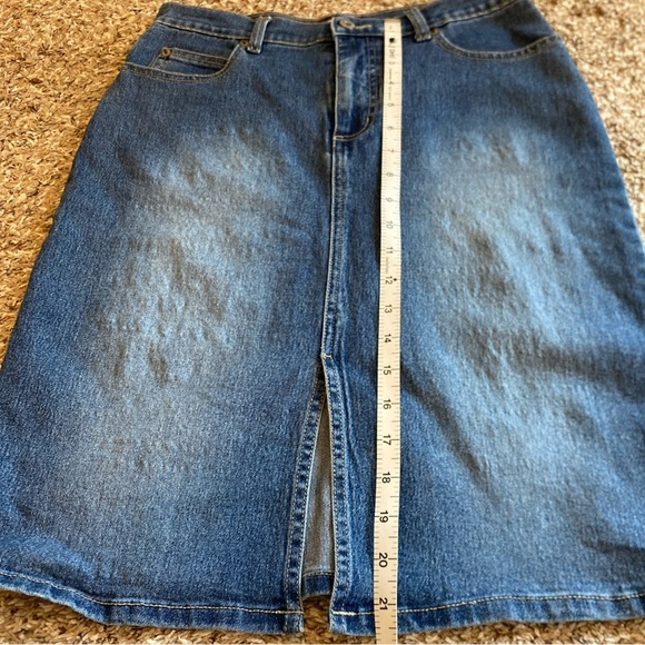 Lazer Jeans Denim Skirt Juniors Size 5 Y2K Front Slit - Picture 5 of 6